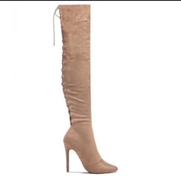 🆕 NIB Taupe Over the Knee Boots - Picture 8 of 11
